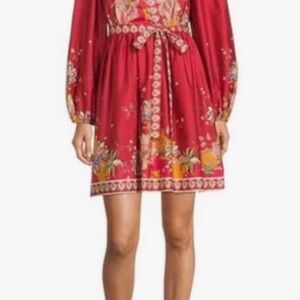 NWT! Antonio Melani Emma Surplice V-Neck Tunic Dress Paisley Side Zip Lined 16